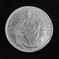 1 Madonnentaler Bayern 1780 Kurfürst Karl Theodor Silber ss