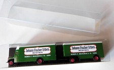 Albedo Modellfahrzeug 1:87, Mercedes Koffer Hängerzug J. Fischer, Zubehör OVP