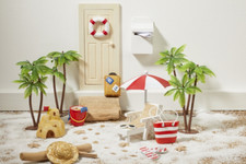 Auswahl an: Miniatur Deko Zubehör Urlaub Strandkorb Wohnwagen- Mobil Wichteltüre