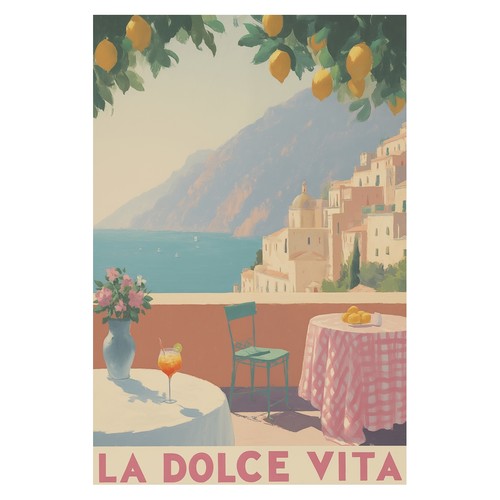 Italienische küste vintage - italienische,