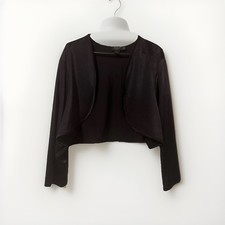 Igigi  Bolero Damen Jacke Kurz Schwarz 26/28 Langarm Oberteil Stretch