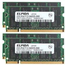 8GB (4x 2GB) PC2-6400S DDR2 800mhz SODIMM Laptop Arbeitsspeicher Für ELPIDA DE