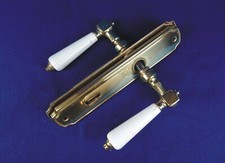 Messing Türbeschlag Tür Drückergarnitur Langschild Türkinken Beschlag Jugendstil