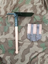 BW KLAPPSPATEN MIT SPITZHACKE & Bundeswehr TASCHE  SPATEN ARMY FELDSPATEN Spade 