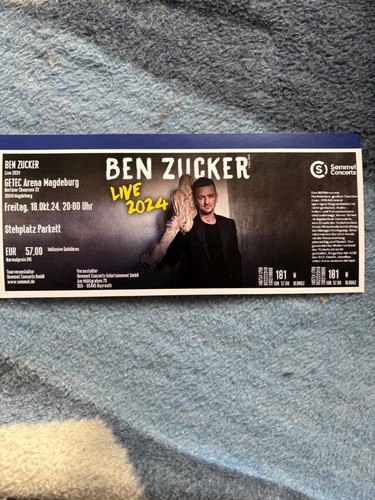 Ben zucker konzertkarten - 2x,