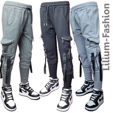 DD-2304 DombayDenim Jogginghose Freizeit Sport Hose Junge Kinder Hip Hop Baggy 