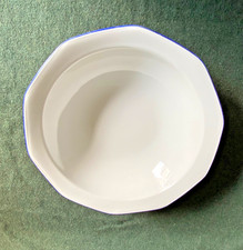 Winterling Marktleuthen Bavaria - Schüssel Ø 24 cm, Höhe 6 cm, weiß, blauer Rand