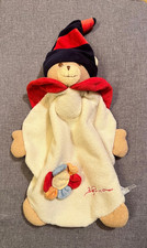 Schmusetuch Kuscheltuch Bieco Supa Vienna  Bär Zipfelmütze rot creme Blume RAR