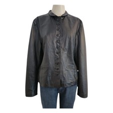 Vintage 90er Damen Lederblazer
