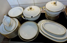 Service Fürstenberg EssService Goldrand weiss Für 12 Personen 44 Teile Wie Neu