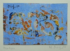 Kirchner-Oberhausen, 1964 Monotypie / Papier Abstrakt Informel, signiert datiert