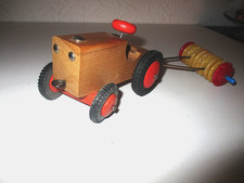 DDR Spielzeug Holz Traktor mit