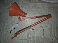 Vintage Twist  Architektenlampe 70er  Orange Arbeitslampe Arbeitsleuchte 90 cm