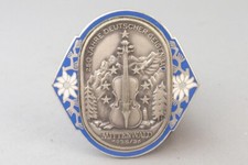 alte Emaille Plakette - 250 Jahre Deutscher Geigenbau - Mittenwald 1935/36