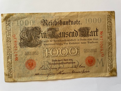 Reichsbanknote 1000 mark - mark, 21