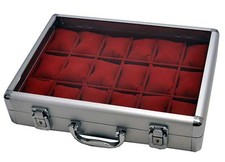 Alu Uhrenkoffer für 18 Uhren