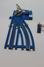 Alte Lego Eisenbahn 12V Blau elektrische Weichen links Weichenschalter