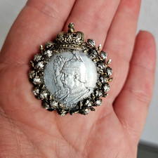 Antike Brosche 2 Mark 1901 Deutsches Reich – Wilhelm II. & Auguste Viktoria