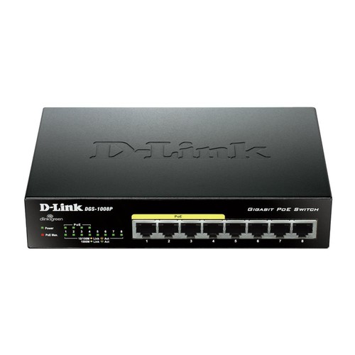 Link dgs 1008p port - dgs-1008p, 8-port