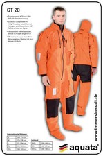 Überlebensanzug 1h Solas Rettungs und Transportanzug atmungsaktiv  gefüttert