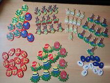 Dekoration Ostern - Holzstreuteile - 12 Stück/Auktion - Osterhasen - Ostereier