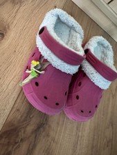 Kinder-Hausschuh pink mit Tinkerbell - gefuttert in Größe 31