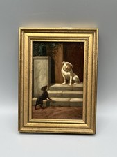 HEINRICH SPERLING (1844-1924) Sig. Ölgemälde - Öl/Holz - Tierszene, Hunde