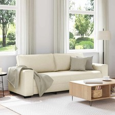 Sofa Beige Leinenmischgewebe