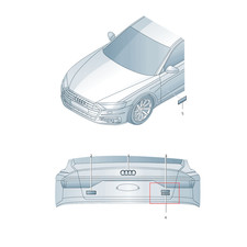 Audi Heckdeckel Emblem "HORCH"
