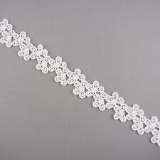 Spitzenborte Spitze Band 26mm Besatz Ivory Schmetterlinge Nähen - Meterware