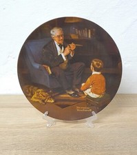 Norman Rockwell Knowles The Tycoon Wandteller Sammlerstück Porzellan Vintag