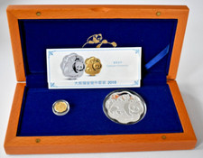 AV-VD Fiji 2018 1 + 5 Dollar Panda Set 1 Gr. 999er Gold  + Zfk + Etui CF17