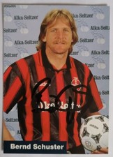 Bernd Schuster Leverkusen handsignierte Autogrammkarte 90 Barcelona Madrid -RAR