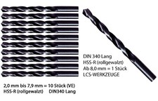 Spiralbohrer Lang 2,0 - 19,0