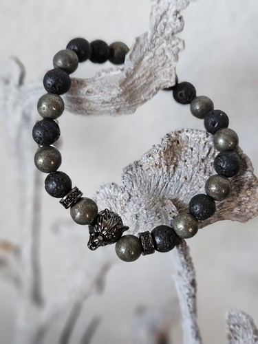 Männer edelstein armband wolf - edelstein,