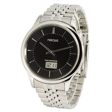 MARQUIS Herren Funkuhr (deutsches Funkwerk) Edelstahl Armbanduhr 964.6322