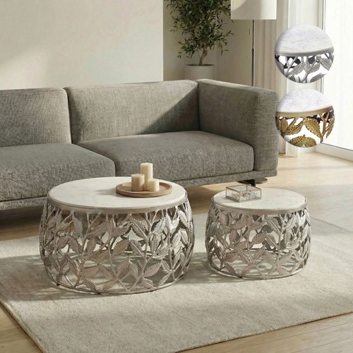 2er set couchtisch marmor - set,