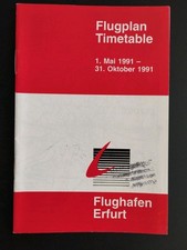 Flugplan Erfurt Airport Timetable 1991