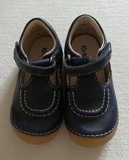 Kickers Frühling Sommer Ballerina Halbschuhe Klettverschluss Salome blau 21