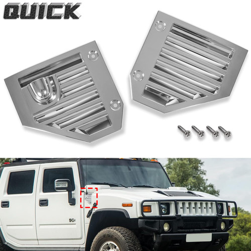 Side vent cover chrome hood - side,