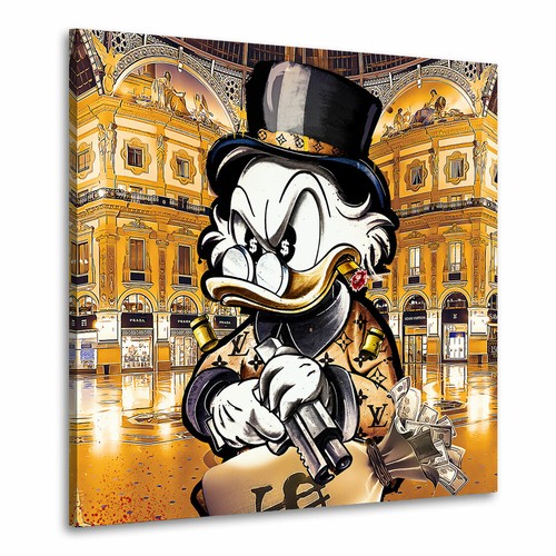 Leinwand bild duck pop - duck, art