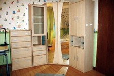 Jugendzimmer komplett 11-teilig, 7 Schränke, Bett, Lampe, Schreibtisch, Bürostuh