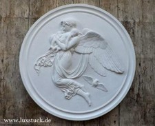 Wandrelief Relief Engel Dekoration Wand Wanddekoration Durchmesser 39 cm