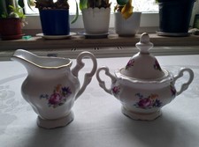 DDR Porzellan Weimarer Porzellan, Sahnekännchen & Zuckerdose, sehr dekorativ