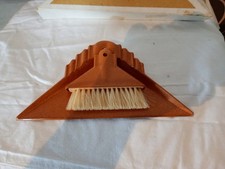 Tisch Kehr-Set Reinigungs-SET 2-tlg. Bürste und Schaufel alt antik Holz 