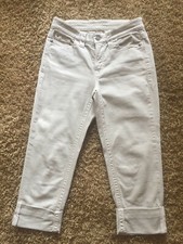 CAMBIO Norah Short Roll Damen Jeans 7/8 Hose Gr.36 hellgrau