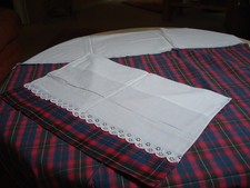 Vintage antike Kinderbettwäsche Baby Kinderwagen 40x55/90x120cm mit Spitze top