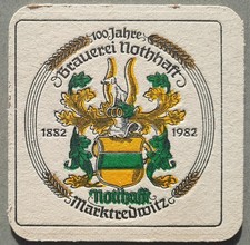 alter Bierdeckel Nothhaft MARKTREDWITZ (2) Fehldruck