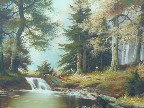 Waldinneres mit bachlauf - waldinneres,