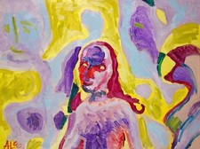 Ölgemälde "Frauen am Grab